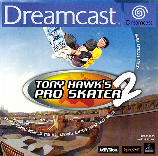 Tony Hawk 2 box art for Sega Dreamcast